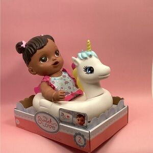 Sweet Love Doll with Unicorn Floaty - Pink and White